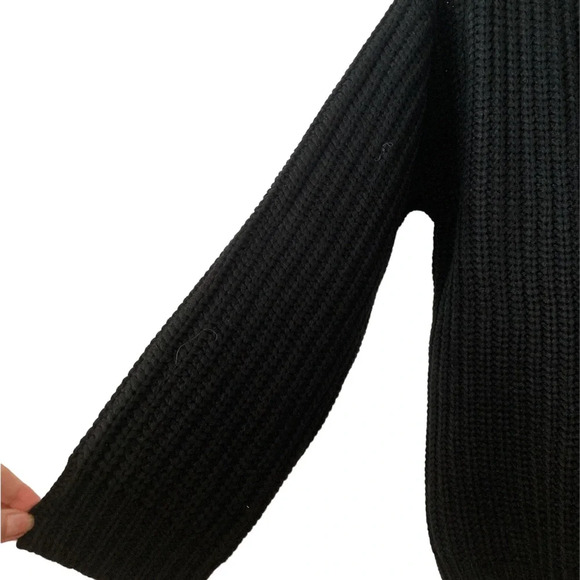 TULAROSA Black Cable Knit LARGE Oversized Sweater - Picture 4 of 9